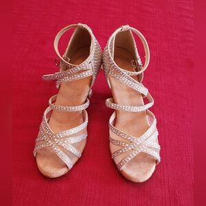 Women's Glitter Latin Ballroom Dance Shoes